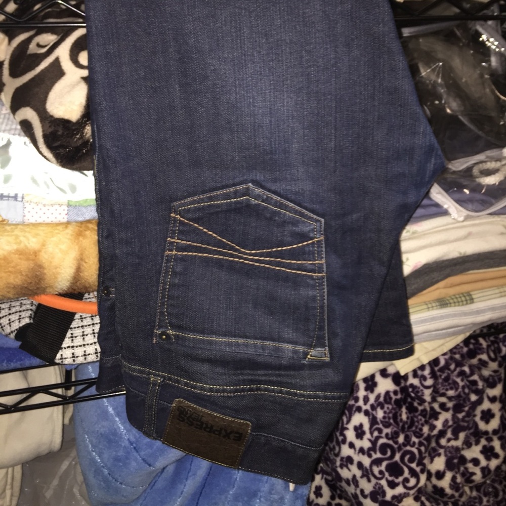 Express dark blue jams 30x30 slim fit straight leg